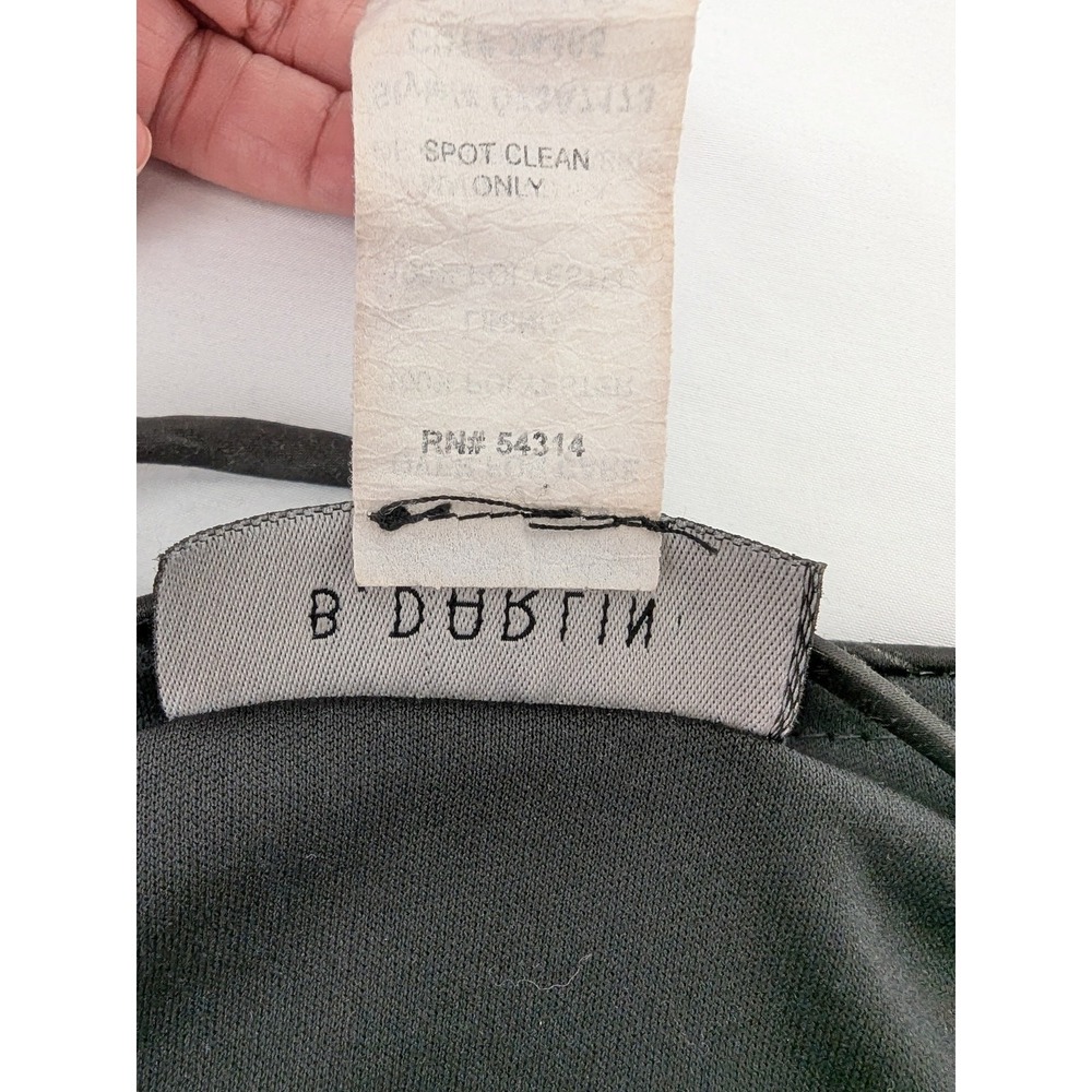 Vintage B Darlin Dress Black‎ Silver Glitter Floral Halter Pleated 11/12 Y2K USA - Picture 6 of 9